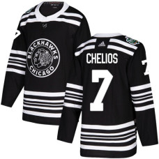 #7 Chris Chelios Black Authentic 2019 Winter Classic Stitched Jersey
