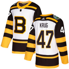 #47 Torey Krug White Authentic 2019 Winter Classic Stitched Jersey