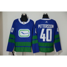 #40 Elias Pettersson Blue Alternate Authentic Stitched Hockey Jersey