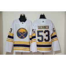 #53 Jeff Skinner White 50th Season Authentic Stitched Hockey Jersey