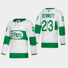 #23 Travis Dermott St. Pats Road Authentic Player White Jersey