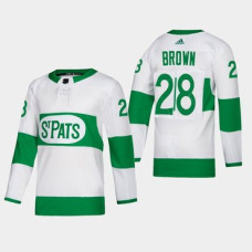 #28 Connor Brown Toronto St. Pats Road Authentic Player White Jersey