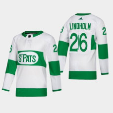 #26 Par Lindholm Toronto St. Pats Road Authentic Player White Jersey