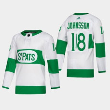 #18 Andreas Johnsson St. Pats Road Authentic Player White Jersey