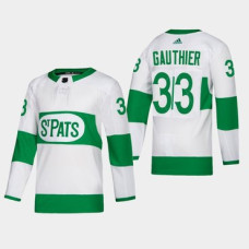 #33 Frederik Gauthier St. Pats Road Authentic Player White Jersey