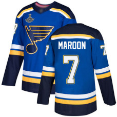 #7 Patrick Maroon Blue Home Authentic Stanley Cup Champions Stitched Hockey Jersey