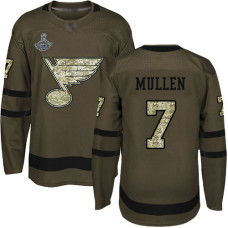 #7 Joe Mullen Green Salute to Service Stanley Cup Champions Stitched Hockey Jersey