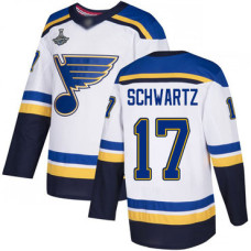 #17 Jaden Schwartz White Road Authentic Stanley Cup Champions Stitched Hockey Jersey