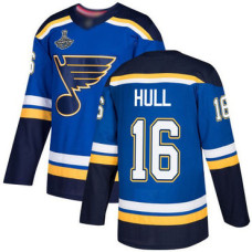 #16 Brett Hull Blue Home Authentic Stanley Cup Champions Stitched Hockey Jersey