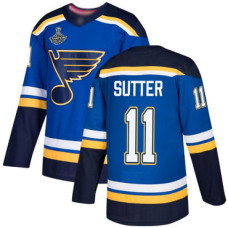 #11 Brian Sutter Blue Home Authentic Stanley Cup Champions Stitched Hockey Jersey