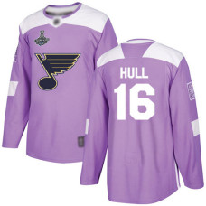 #16 Brett Hull Purple Authentic Fights Cancer Stanley Cup Champions Stitched Hockey Jersey