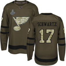 #17 Jaden Schwartz Green Salute to Service Stanley Cup Champions Stitched Hockey Jersey