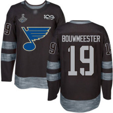 #19 Jay Bouwmeester Black 1917-2017 100th Anniversary Stanley Cup Champions Stitched Hockey Jersey