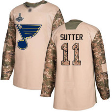 #11 Brian Sutter Camo Authentic 2017 Veterans Day Stanley Cup Champions Stitched Hockey Jersey