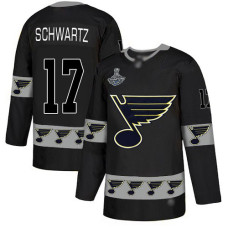 #17 Jaden Schwartz Black Authentic Team Logo Fashion Stanley Cup Champions Stitched Hockey Jersey