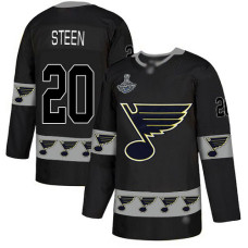 #20 Alexander Steen Black Authentic Team Logo Fashion Stanley Cup Champions Stitched Hockey Jersey
