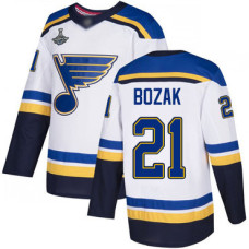 #21 Tyler Bozak White Road Authentic Stanley Cup Champions Stitched Hockey Jersey