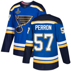 #57 David Perron Blue Home Authentic Stanley Cup Champions Stitched Hockey Jersey
