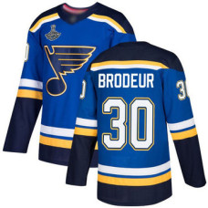 #30 Martin Brodeur Blue Home Authentic Stanley Cup Champions Stitched Hockey Jersey