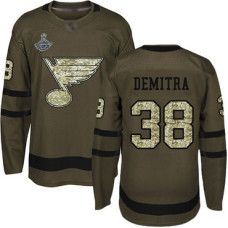 #38 Pavol Demitra Green Salute to Service Stanley Cup Champions Stitched Hockey Jersey
