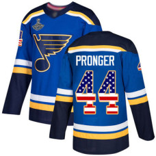 #44 Chris Pronger Blue Home Authentic USA Flag Stanley Cup Champions Stitched Hockey Jersey