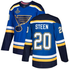 #20 Alexander Steen Blue Home Authentic Stanley Cup Champions Stitched Hockey Jersey