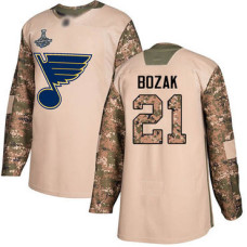 #21 Tyler Bozak Camo Authentic 2017 Veterans Day Stanley Cup Champions Stitched Hockey Jersey