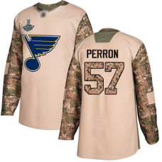 #57 David Perron Camo Authentic 2017 Veterans Day Stanley Cup Champions Stitched Hockey Jersey