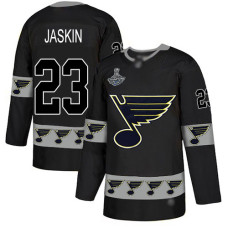 #23 Dmitrij Jaskin Black Authentic Team Logo Fashion Stanley Cup Champions Stitched Hockey Jersey