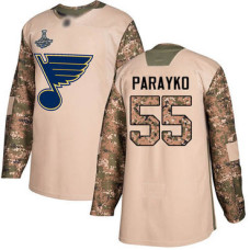 #55 Colton Parayko Camo Authentic 2017 Veterans Day Stanley Cup Champions Stitched Hockey Jersey