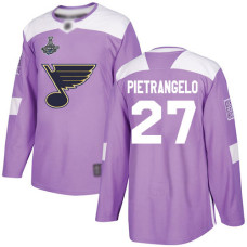 #27 Alex Pietrangelo Purple Authentic Fights Cancer Stanley Cup Champions Stitched Hockey Jersey