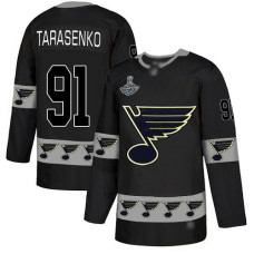 #91 Vladimir Tarasenko Black Authentic Team Logo Fashion Stanley Cup Champions Stitched Hockey Jersey