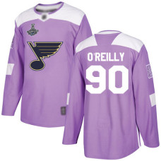 #90 Ryan O'Reilly Purple Authentic Fights Cancer Stanley Cup Champions Stitched Hockey Jersey