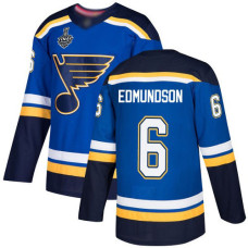 #6 Joel Edmundson Blue Home Authentic 2019 Stanley Cup Final Bound Stitched Hockey Jersey