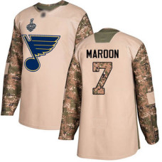 #7 Patrick Maroon Camo Authentic 2017 Veterans Day Stanley Cup Final Bound Stitched Hockey Jersey