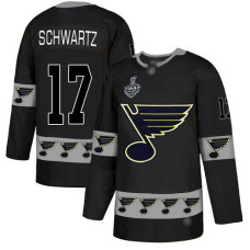 #17 Jaden Schwartz Black Authentic Team Logo Fashion 2019 Stanley Cup Final Bound Stitched Hockey Jersey