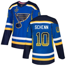 #10 Brayden Schenn Blue Home Authentic Drift Fashion 2019 Stanley Cup Final Bound Stitched Hockey Jersey