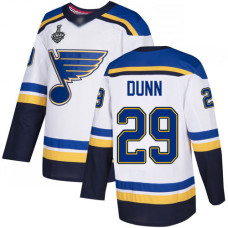 #29 Vince Dunn White Road Authentic 2019 Stanley Cup Final Bound Stitched Hockey Jersey