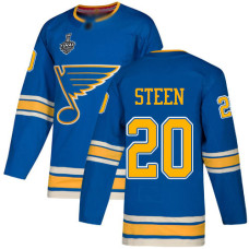 #20 Alexander Steen Blue Alternate Authentic 2019 Stanley Cup Final Bound Stitched Hockey Jersey