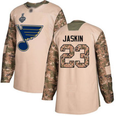 #23 Dmitrij Jaskin Camo Authentic 2017 Veterans Day 2019 Stanley Cup Final Bound Stitched Hockey Jersey