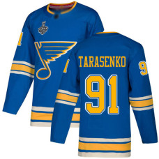 #91 Vladimir Tarasenko Blue Alternate Authentic 2019 Stanley Cup Final Bound Stitched Hockey Jersey