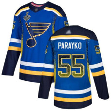 #55 Colton Parayko Blue Home Authentic Drift Fashion 2019 Stanley Cup Final Bound Stitched Hockey Jersey