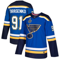 #91 Vladimir Tarasenko Blue Home Authentic 2019 Stanley Cup Final Bound Stitched Hockey Jersey