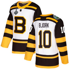 #10 Anders Bjork White Authentic 2019 Winter Classic 2019 Stanley Cup Final Bound Stitched Hockey Jersey