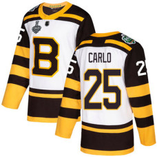 #25 Brandon Carlo White Authentic 2019 Winter Classic 2019 Stanley Cup Final Bound Stitched Hockey Jersey