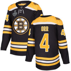 #4 Bobby Orr Black Home Authentic 2019 Stanley Cup Final Bound Stitched Hockey Jersey