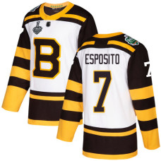 #7 Phil Esposito White Authentic 2019 Winter Classic 2019 Stanley Cup Final Bound Stitched Hockey Jersey
