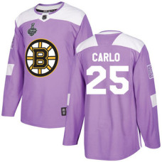 #25 Brandon Carlo Purple Authentic Fights Cancer 2019 Stanley Cup Final Bound Stitched Hockey Jersey