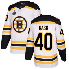 #40 Tuukka Rask White Road Authentic 2019 Stanley Cup Final Bound Stitched Hockey Jersey