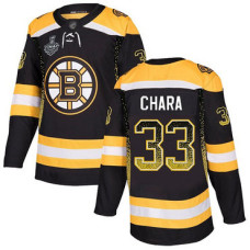 #33 Zdeno Chara Black Home Authentic Drift Fashion 2019 Stanley Cup Final Bound Stitched Hockey Jersey